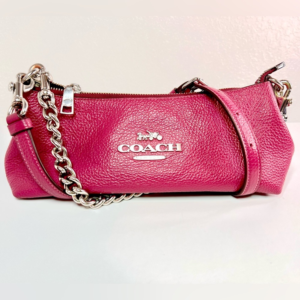 Coach Charlotte Leather bag in Bright Violet.